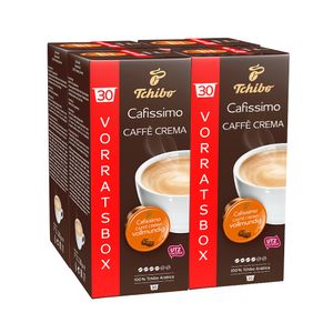 Tchibo Cafissimo Caffè Crema vollmundig Kapseln, 120 Stück (4x 30 Kapseln)