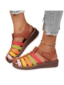 Damen Klassische Sandalen Riemchen Gladiator Sandale Vintage Freizeitschuhe Strandsandalen Braun,Größe:EU 35