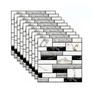 3D nálepka na stenu s mramorovým vzhľadom 30 x 30 cm (10 ks) - MARBLEBLOCKS