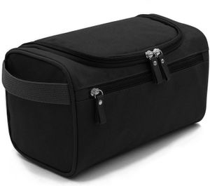Kulturbeutel, Kulturtasche, Kosmetiktasche mit Mesh und Zip Fach, Make-up-Organizer, Kulturbeutel zum Aufhängen, Wasserdicht, Schwarz