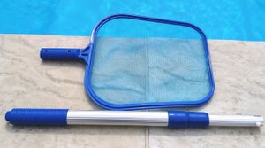 Kescher mit Teleskopstange CARIBIC Laubkescher Set Käscher Pool Schwimmbad Laub