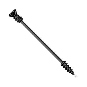 Autiga® Industrial Stab Piercing Ohr Stecker Schraube Screw Straight Barbell Hantel  1,6 mm 38 mm