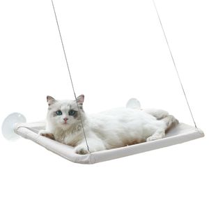 Katzen-Fensterbank, starke Saugnäpfe, Sicherheitskatzen-Hängematte, Fenstersitz für große dicke Katzen oder doppelte Katzen (bis zu 17 kg) (silbermondgrau)
