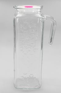ORION Glaskaraffe Glas Karaffe KrugGlas 1,2 L mit Deckel und Auslauf Krug Glas
