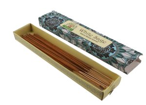 Natürliche Massala Räucherstäbchen aus Süd Indien - White Sage, Blau, 23*4,5*2 cm, Indische Räucherstäbchen
