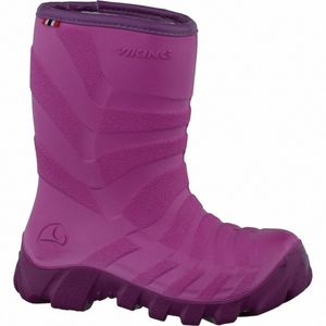 Viking Ultra Mädchen Winter PU Boots fuchsia, bis -20 Grad, Wolle-Polyester-Futter