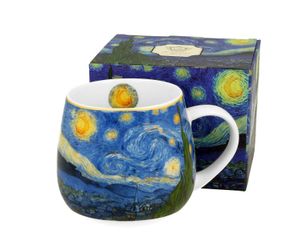 Kubek do kawy Duo Van Gogh Starry Night wykonany z porcelany, kubek, filiżanka do herbaty, filiżanka do kawy z uchwytem 430 ml