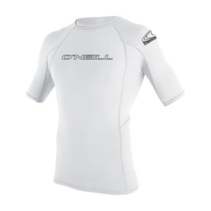 Pánské lycrové triko O'neill BASIC SKINS CREW, krátký rukáv - L bílá