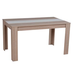 Homestyle4u 2175, Esstisch Holz Eiche Braun Esszimmertisch Tisch Holztisch Küchentisch 135x80 cm