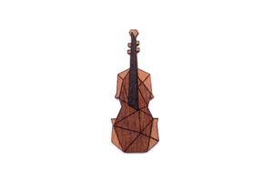 BeWooden Dřevěná brož Violin Brooch