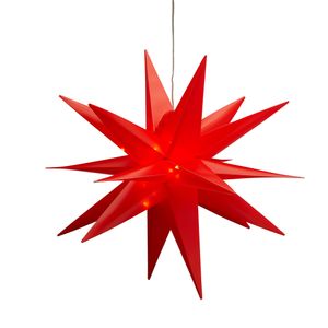 Stern Weihnachtsstern LED Ø 35 cm in&outdoor Timer rot Beleuchtung Batterie