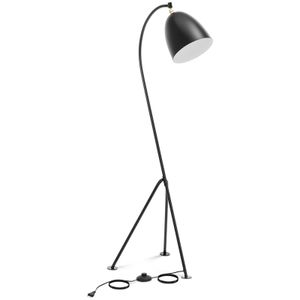 Oblouková lampa Uniprodo - pohyblivé kovové stínítko - 40 W - výška 125 cm