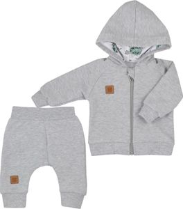 Baby Jungen Mädchen Set 2-teilig Sweatjacke + Hose Jogginganzug Gr. 62 grau