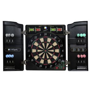 L.A. Sports Elektronische Dartscheibe 1-16 Spieler für Soft-Dart-Pfeile Kabinett Dartschrank