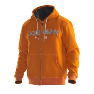 Jobman - Hoodie mit durchgehendem Reißverschluss Gepolstert für Herren BC5137 (L) (Orange/Dunkelgrau)