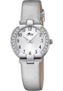 Lotus by Festina Damen Mädchen Uhr Armbanduhr 15129/B Textil Leder grau