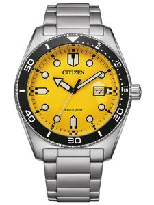 Citizen Herren Eco-Drive Solar Armbanduhr aus Edelstahl mit Edelstahl Band - AW1760-81Z