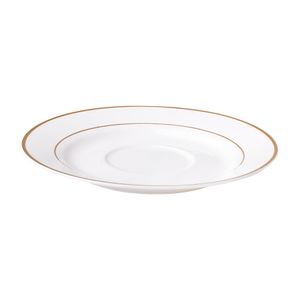 AMBITION Aura Gold 15,5 cm - Porcelanowy talerz / spodek / naczynia