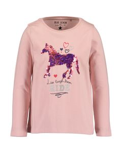 Blue Seven Langarmshirt Blueseven Pferd rosa - Farbe: Rosa - Trui - Kinder - Größe: 110