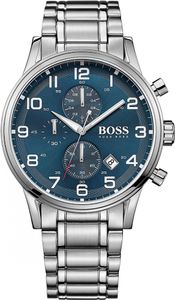 Hugo Boss Aeroliner Chronograph Uhr Datum blau