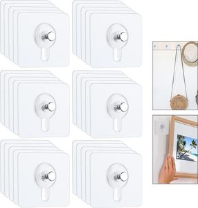 SGEBEST 40 Stück Bilderhaken Selbstklebend zum Kleben, Klebehaken Bilder Aufhängen für Bilderrahmen Aufhänger Ohne Bohren, Klebenägel Wand Fliesen