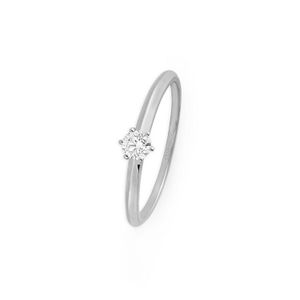 Ring 54 - Weißgold 585 - Solitaire -Diamant 0,15ct