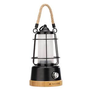 Navaris LED-Laterne aufladbar - Oudoor & Indoor Lampe mit Akku - tragbare Tischlampe kabellos dimmbar - Campinglampe mit Farbtemperaturwechsel