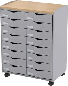 Paperflow Rollwagen DT162N.02.23 16Schübe 55,2x74,5x35cm grau