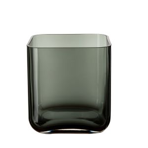 Fink Vase, Windlicht Rubio grau Glas Höhe 17,5 cm