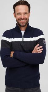 FQ1924 FQEdvin Herren Strickpullover Troyer Grobstrick Pullover mit Stehkragen