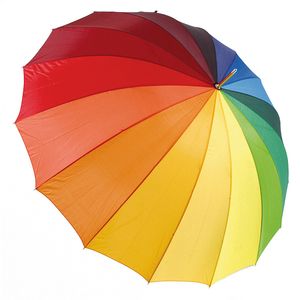 Golfový deštník Drizzles v duhových barvách UM349 (jedna velikost) (duha)