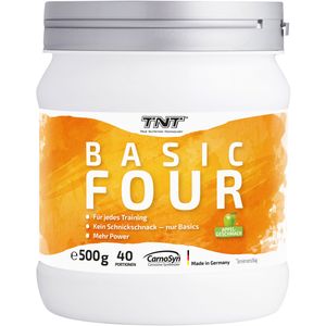 TNT Basic Four Trainingsbooster mit Tyrosin, Beta-Alanin, Creatine und Koffein 500g Apfel