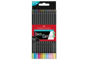 FABER-CASTELL Dreikant-Buntstifte Black Edition 12er Etui