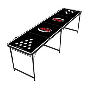 Beer-Pong Tisch "Classic" mit Cupholder | Bier-Pong Tisch + 6 Premium Ping-Pong Bälle | klappbarer Spieltisch | US Partysport | stabiler Aluminium Tisch