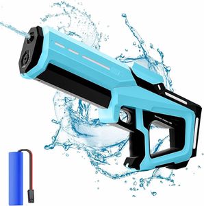 Wasserpistole Elektrisch,Wasserpistole Erwachsene und Kind,Electric Water Gun Automatic,300ML 2 in 1 Elektrisch Wasserspritzpistole mit Externe Wasserflasche verfügbar,für Pool,Garten,Strand