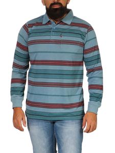 Herren Polo Shirt Langarm Longsleeve mit Brusttaschen, Petrol XL