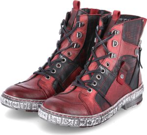 Krisbut Schnür-,Zug-u.Schnallenstiefel in rot, Gr. 37