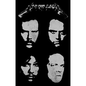 Metallica - Poster "Black Album", Stoff RO4059 (106 cm x 70 cm) (Schwarz/Weiß)