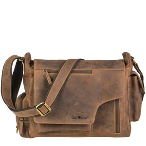 Greenburry Vintage Anglertasche / Umhängetasche 1763AM-25 Hunting Bag Leder
