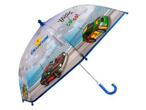 Kinder-Regenschirm transparent Rennautos - bb-Klostermann 53118 -