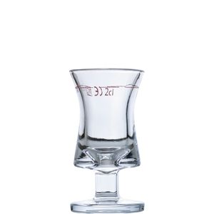TableRoc Rittmeister Schnapsglas, Shotglas, Stamper, 28ml, mit Füllstrich bei 2cl, Glas, transparent, 12 Stück