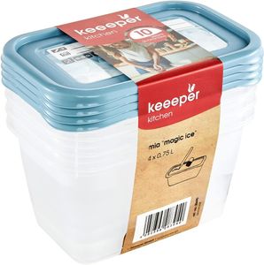 keeeper Gefrierdosen-Set Mia "Magic Ice" 4x 0,75 Liter