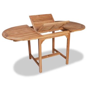 vidaXL Rozkládací zahradní stůl (110-160)x80x75 cm Masivní teakové dřevo