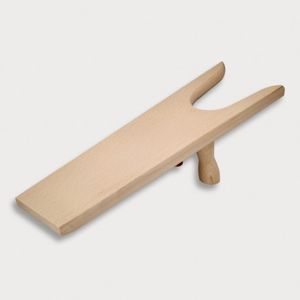 Stiefelknecht, mit Stollen, breite Ausführung mit großer Öffnung aus Holz 34,8 cm