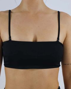 Bandeau Bikini Oberteil – Schwarz / XXS
