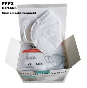 Meiyi 100 Stück FFP2 Mundschutzmaske / Mund-Nasenschutz Masken Atemschutzmaske mit CE