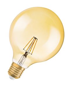 Osram LED Leuchtmittel Vintage 1906 Globe E27 4W warmweiß, amber