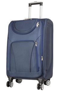 Koffer mit 4 Rollen Maribor Blau L 68 cm x 41 cm 60 L ca. 3kg Trolley Stoffkoffer Softcase
