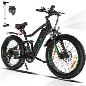 HITWAY E-Bike 26 Zoll 4.0 MTB Elektrofahrrad Mountainbike，48V 15Ah 720 Wh, LCD Display,  7 Gang, Heckmotor für Damen und Herren 165 - 185 cm