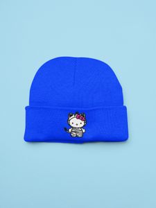 Dziecięce czapki zimowe Hello Kitty urocza czapka kot zebra dziecięca czapka zimowa beanie